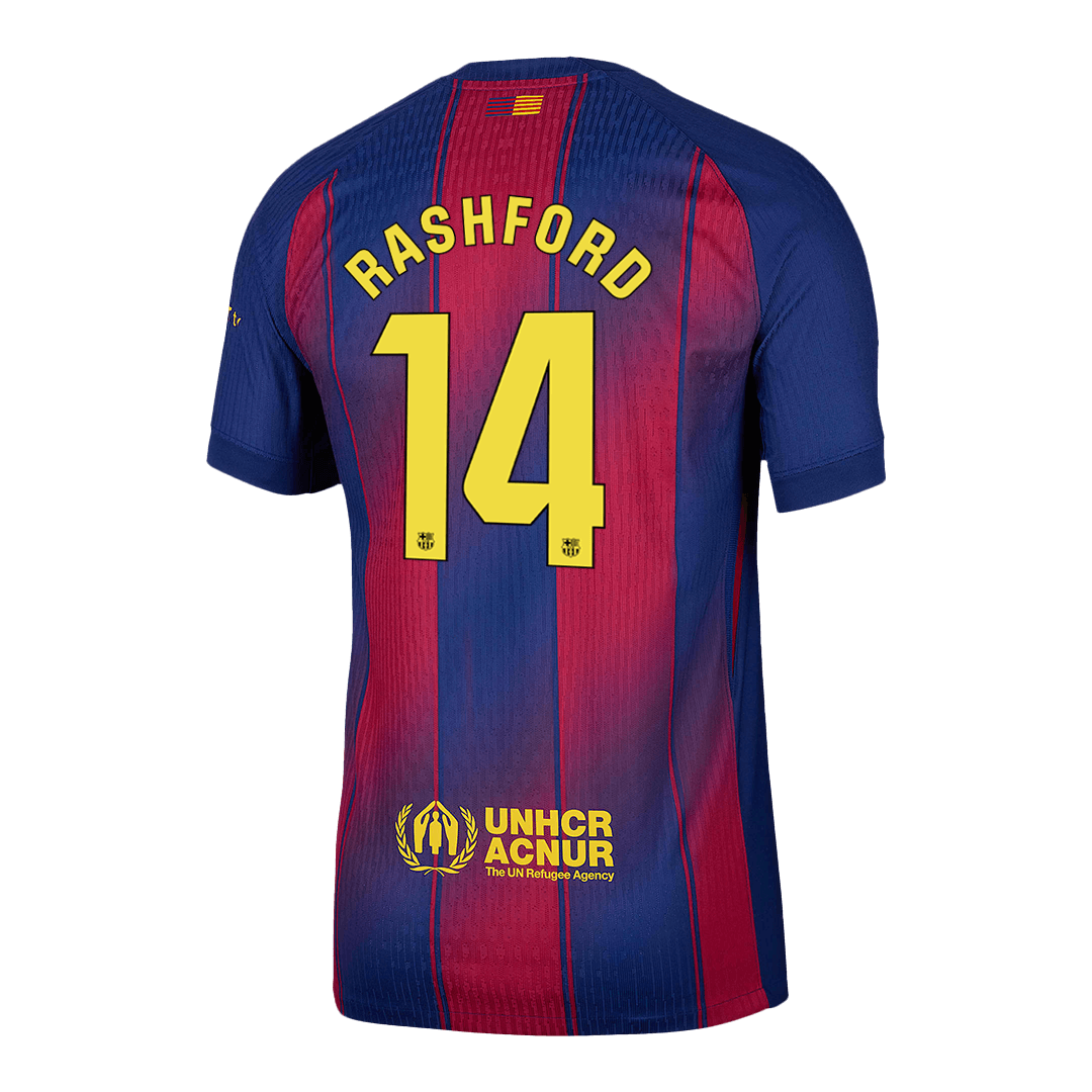 RASHFORD #14 Barcelona Home Soccer Jersey 2025/26 Player Version - Soccerdeal