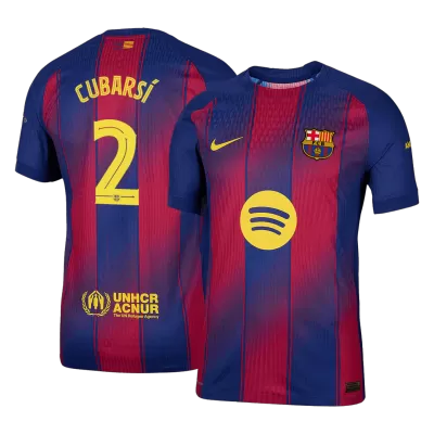 Authentic CUBARSÍ #2 Barcelona Home Soccer Jersey 2025/26 - UCL - Soccerdeal