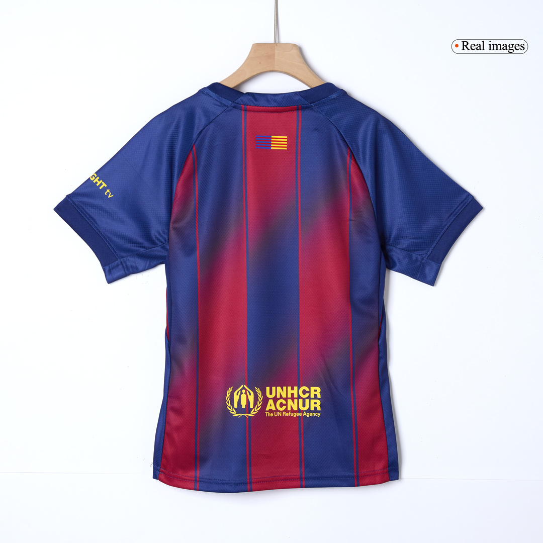 Kid's Barcelona Home Soccer Jersey Kit(Jersey+Shorts+Socks) 2025/26 - Soccerdeal