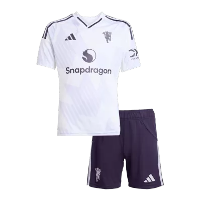 Kid's Manchester United Away Soccer Jersey Kit(Jersey+Shorts) 2025/26 - Soccerdeal
