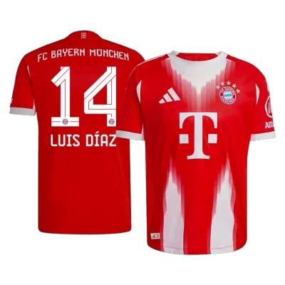 Authentic LUIS DÍAZ #14 Bayern Munich Home Soccer Jersey 2025/26 - Soccerdeal