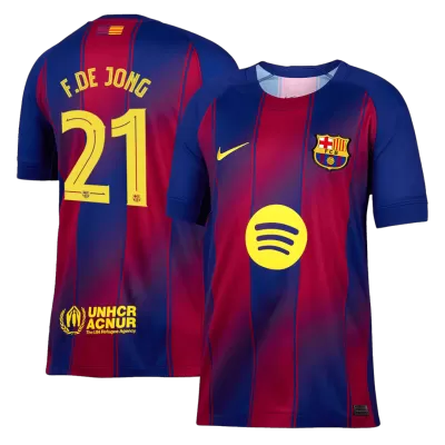 F.DE JONG #21 Barcelona Home Soccer Jersey 2025/26 -UCL - Soccerdeal
