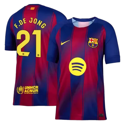 F.DE JONG #21 Barcelona Home Soccer Jersey 2025/26 - Soccerdeal