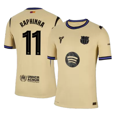 Authentic RAPHINHA #11 Barcelona Away Soccer Jersey 2025/26 - UCL - Soccerdeal