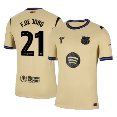Authentic F.DE JONG #21 Barcelona Away Soccer Jersey 2025/26 - UCL - Soccerdeal