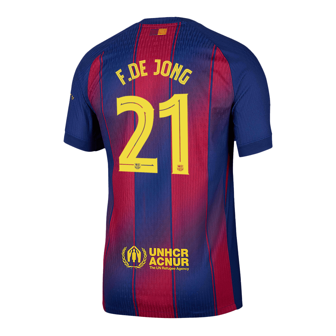 F.DE JONG #21 Barcelona Home Soccer Jersey 2025/26 - UCL Player Version - Soccerdeal
