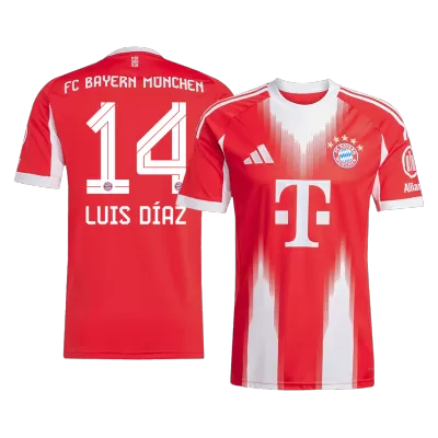 LUIS DÍAZ #14 Bayern Munich Home Soccer Jersey 2025/26 - Soccerdeal