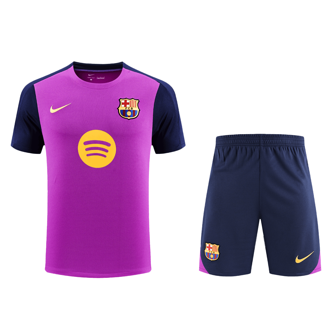 Barcelona Pre-Match Soccer Jersey Kit(Jersey+Shorts) 2025/26 - Soccerdeal