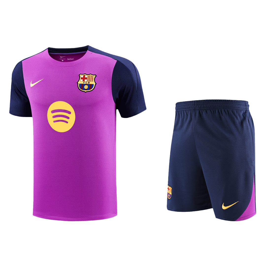 Barcelona Pre-Match Soccer Jersey Kit(Jersey+Shorts) 2025/26 - Soccerdeal