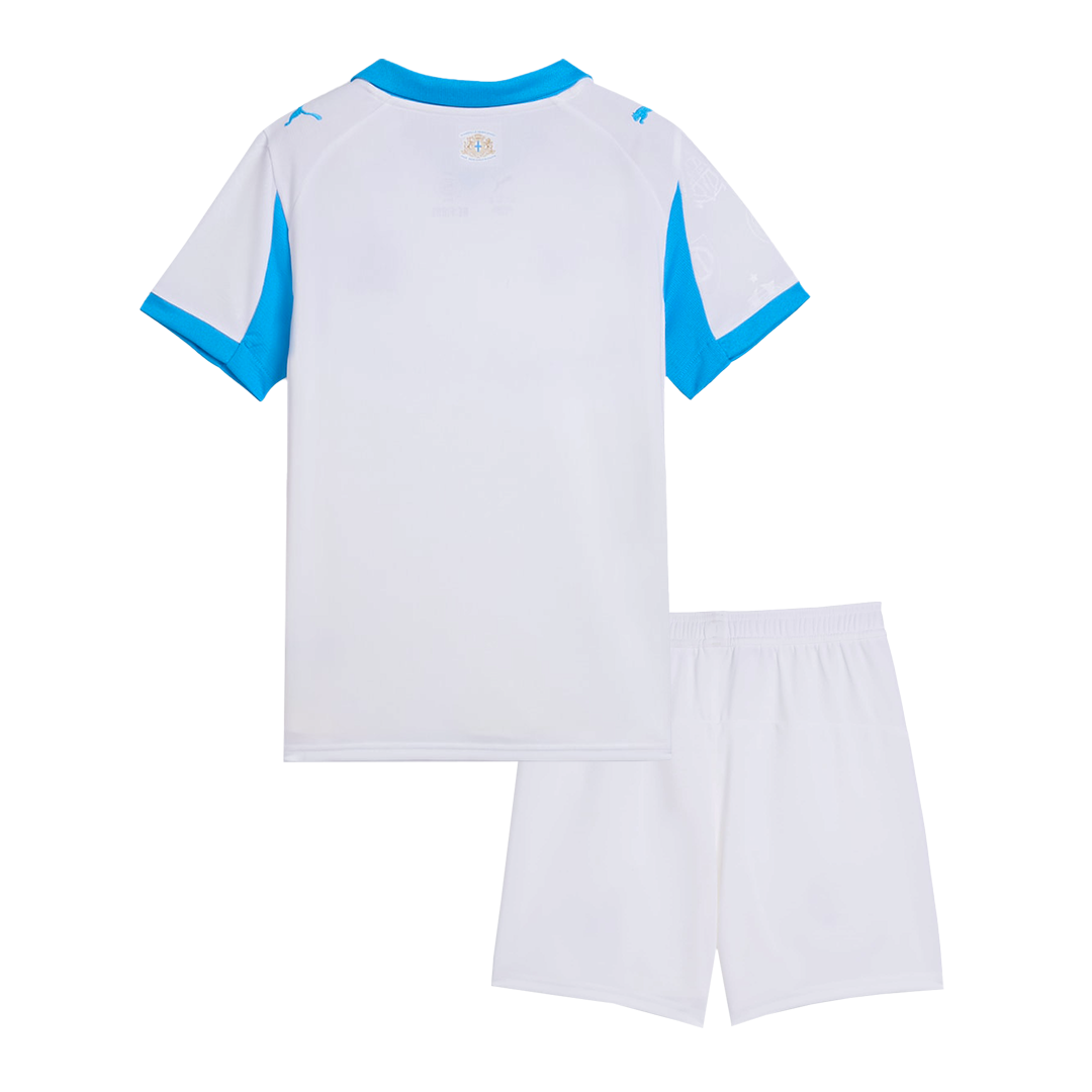 Kid's Marseille Home Soccer Jersey Kit(Jersey+Shorts) 2025/26 - Soccerdeal