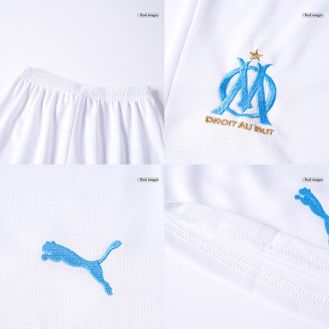 Kid's Marseille Home Soccer Jersey Kit(Jersey+Shorts) 2025/26 - Soccerdeal