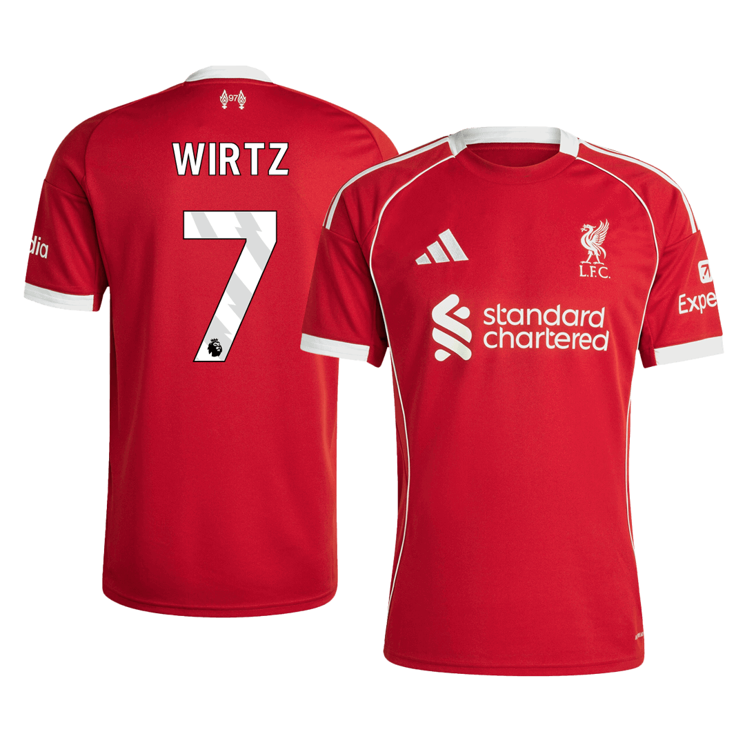 WIRTZ #7 Liverpool Home Soccer Jersey 2025/26 - Soccerdeal