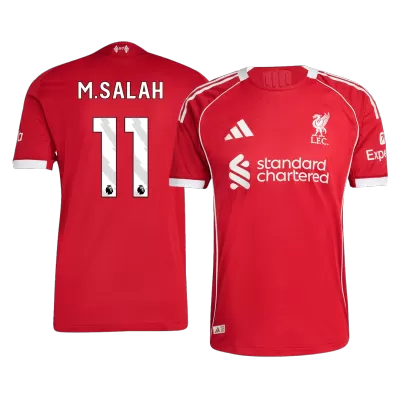 Authentic M.SALAH #11 Liverpool Home Soccer Jersey 2025/26 - Soccerdeal