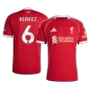 KERKEZ #6 Liverpool Home Soccer Jersey 2025/26 - Soccerdeal