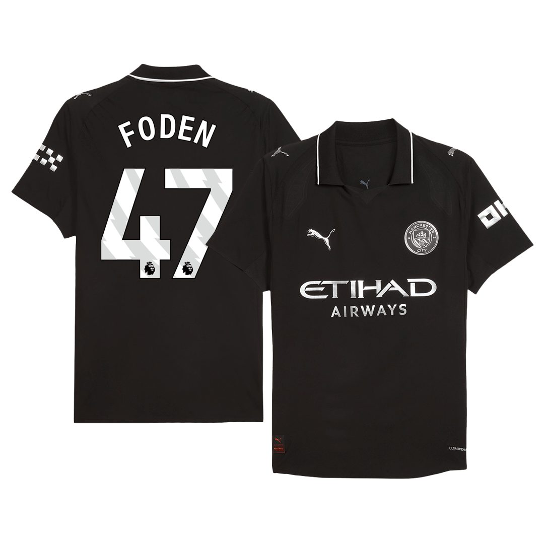 FODEN #47 Manchester City Away Soccer Jersey 2025/26 Player Version - Soccerdeal