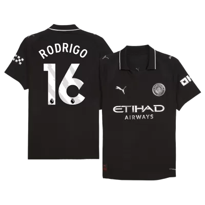 Authentic RODRIGO #16 Manchester City Away Soccer Jersey 2025/26 - Soccerdeal