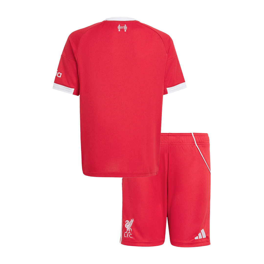 Kid's Liverpool Home Soccer Jersey Kit(Jersey+Shorts) 2025/26 - Soccerdeal