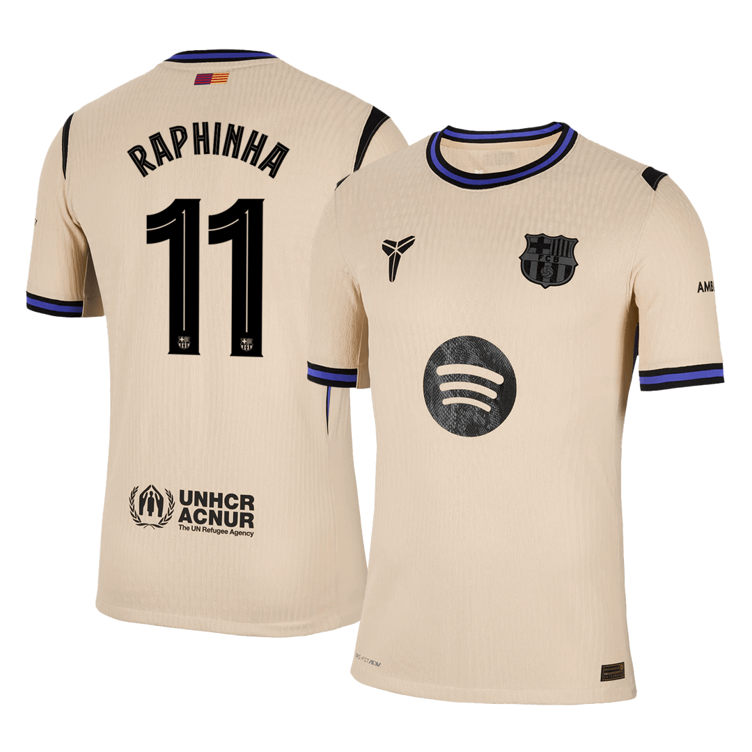 RAPHINHA #11 Barcelona Away Soccer Jersey 2025/26 - UCL Player Version - Soccerdeal