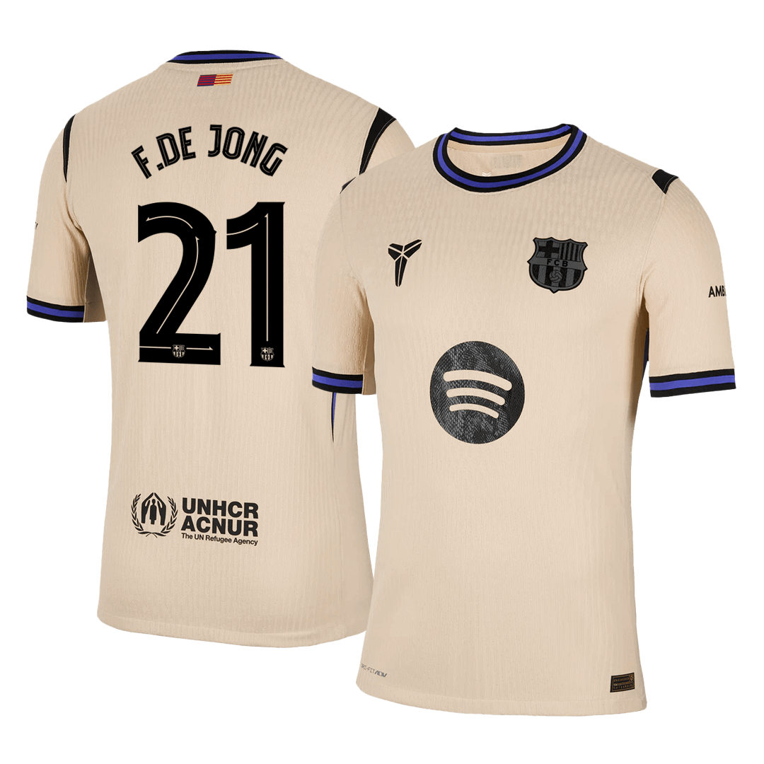 F.DE JONG #21 Barcelona Away Soccer Jersey 2025/26 - UCL Player Version - Soccerdeal