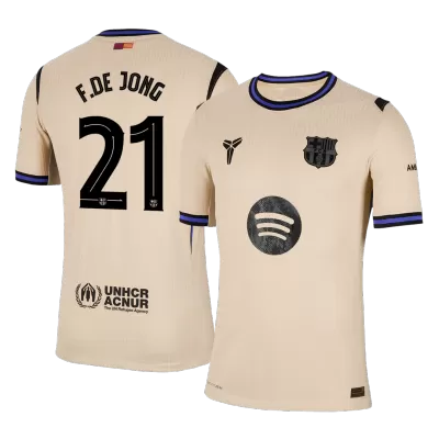 Authentic F.DE JONG #21 Barcelona Away Soccer Jersey 2025/26 - UCL - Soccerdeal