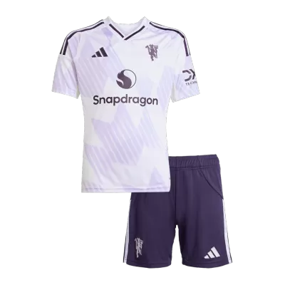 Kid's Manchester United Away Soccer Jersey Kit(Jersey+Shorts) 2025/26 - Soccerdeal