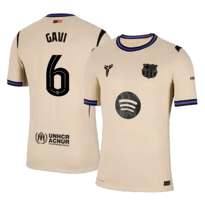 Authentic GAVI #6 Barcelona Away Soccer Jersey 2025/26 - UCL - Soccerdeal