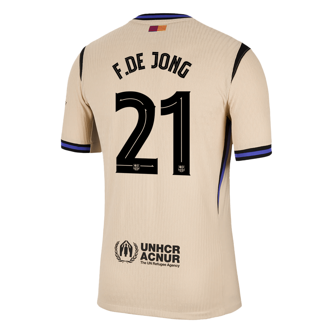 F.DE JONG #21 Barcelona Away Soccer Jersey 2025/26 - UCL Player Version - Soccerdeal