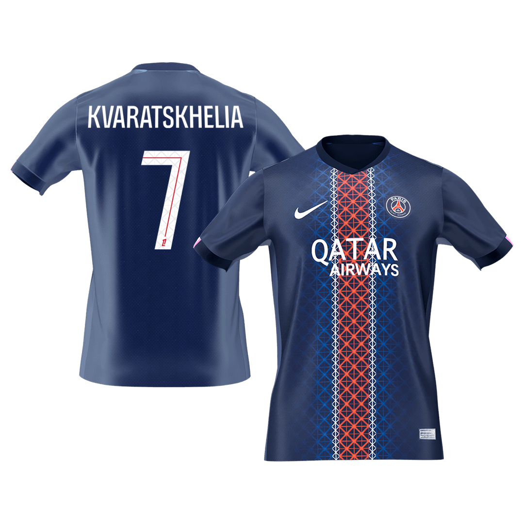 KVARATSKHELIA #7 PSG Home Soccer Jersey 2025/26 - Soccerdeal