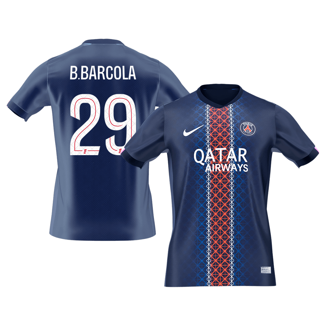 B.BARCOLA #29 PSG Home Soccer Jersey 2025/26 - Soccerdeal