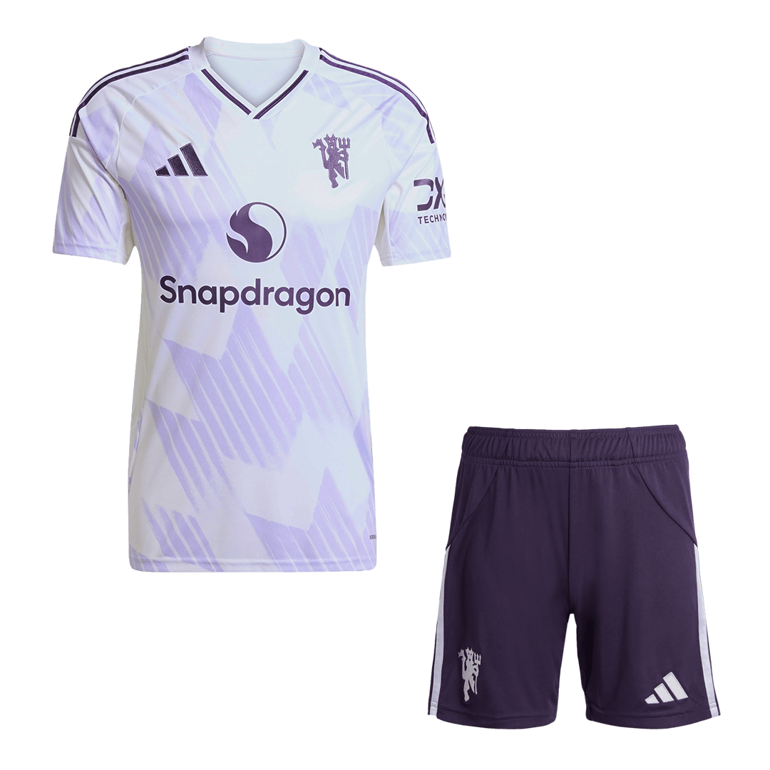 Manchester United Away Soccer Jersey Kit(Jersey+Shorts) 2025/26 - Soccerdeal
