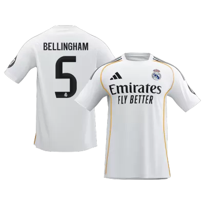 BELLINGHAM #5 Real Madrid Home Soccer Jersey 2025/26 - Soccerdeal