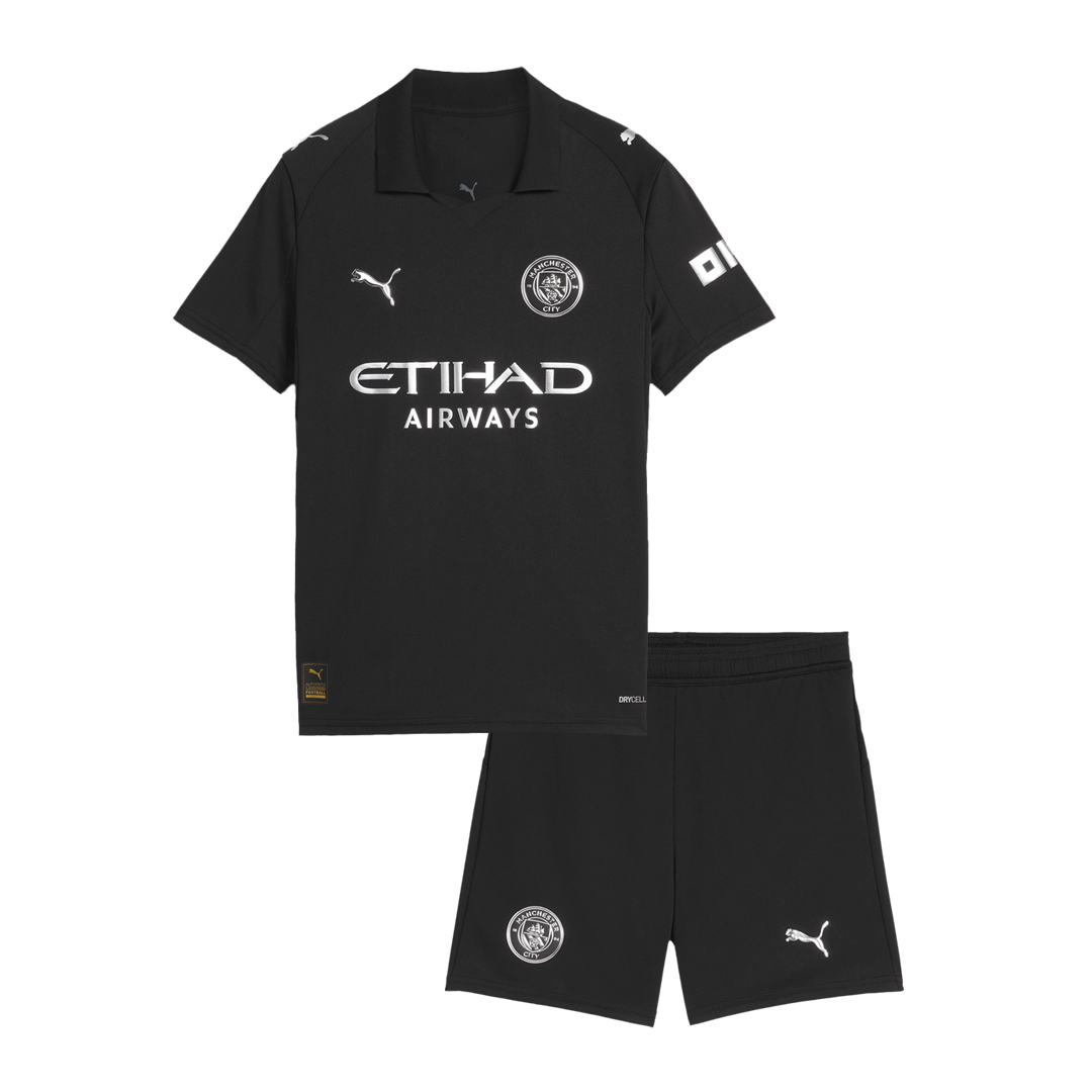 Kid's Manchester City Away Soccer Jersey Kit(Jersey+Shorts) 2025/26 - Soccerdeal