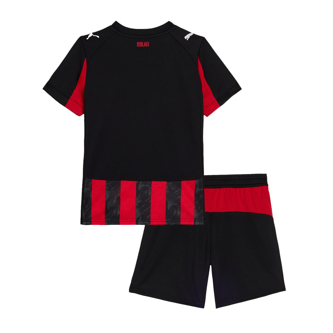 Kid's AC Milan Home Soccer Jersey Kit(Jersey+Shorts) 2025/26 - Soccerdeal