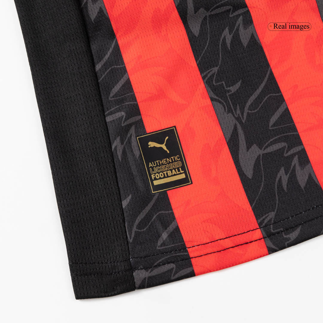 Kid's AC Milan Home Soccer Jersey Kit(Jersey+Shorts+Socks) 2025/26 - Soccerdeal