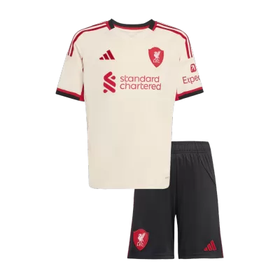 Kid's Liverpool Away Soccer Jersey Kit(Jersey+Shorts) 2025/26 - Soccerdeal