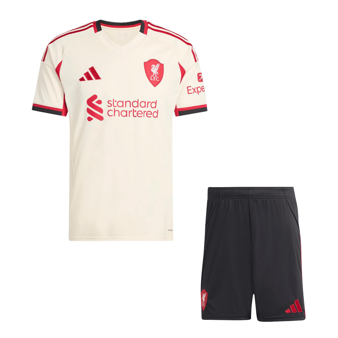 Liverpool Away Soccer Jersey Kit(Jersey+Shorts) 2025/26 - Soccerdeal