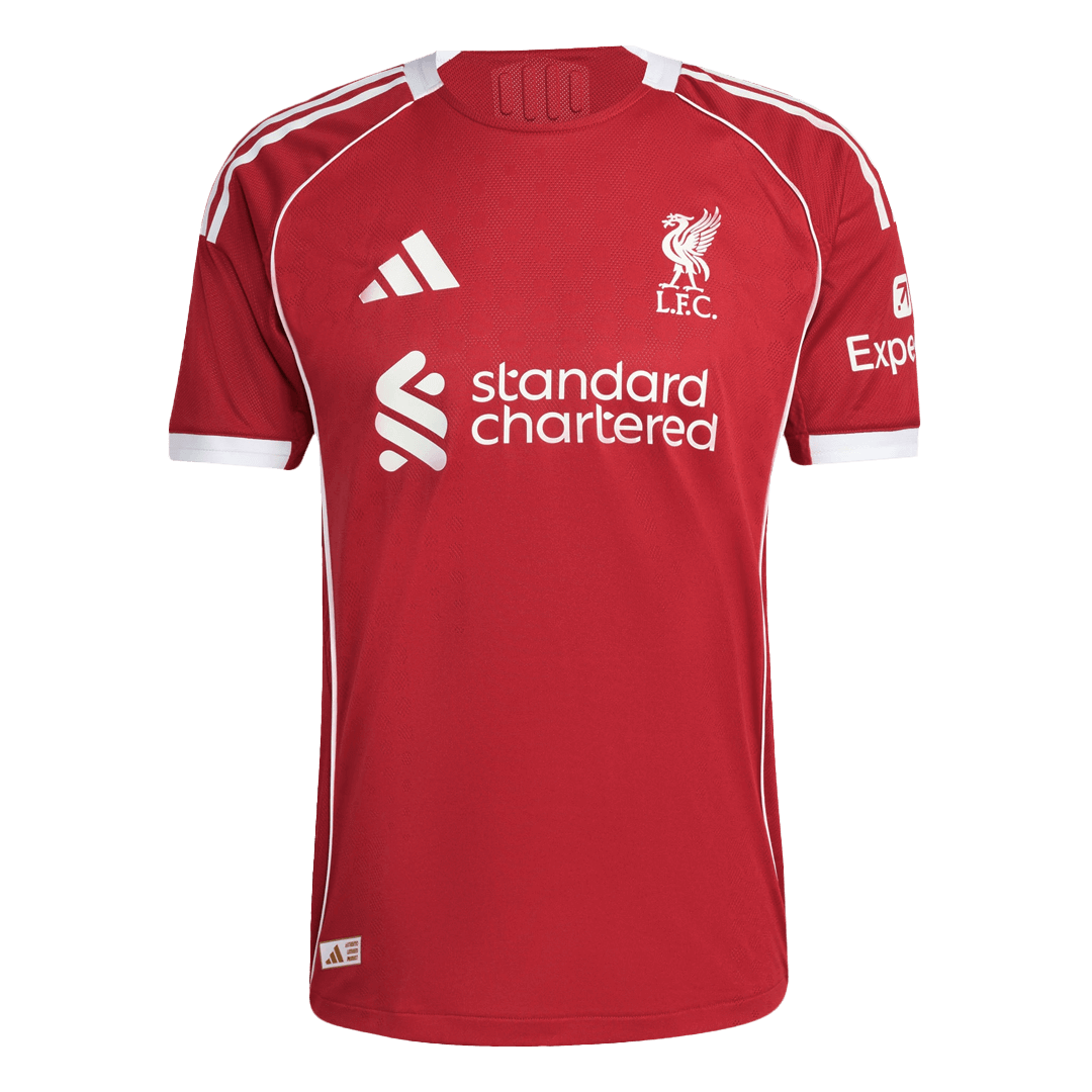 KERKEZ #6 Liverpool Home Soccer Jersey 2025/26 Player Version - Soccerdeal