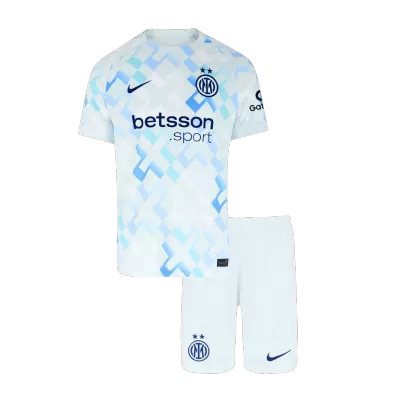 Kid's Inter Milan Away Soccer Jersey Kit(Jersey+Shorts) 2025/26 - Soccerdeal
