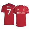 Authentic WIRTZ #7 Liverpool Home Soccer Jersey 2025/26 - Soccerdeal