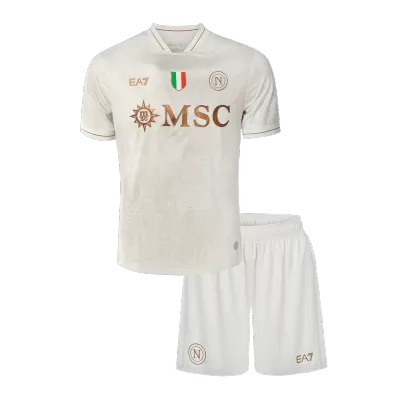 Kid's Napoli Away Soccer Jersey Kit(Jersey+Shorts) 2025/26 - Soccerdeal