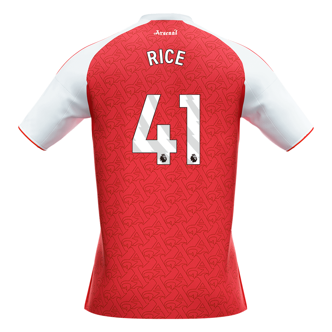 RICE #41 Arsenal Home Soccer Jersey 2025/26 - Soccerdeal