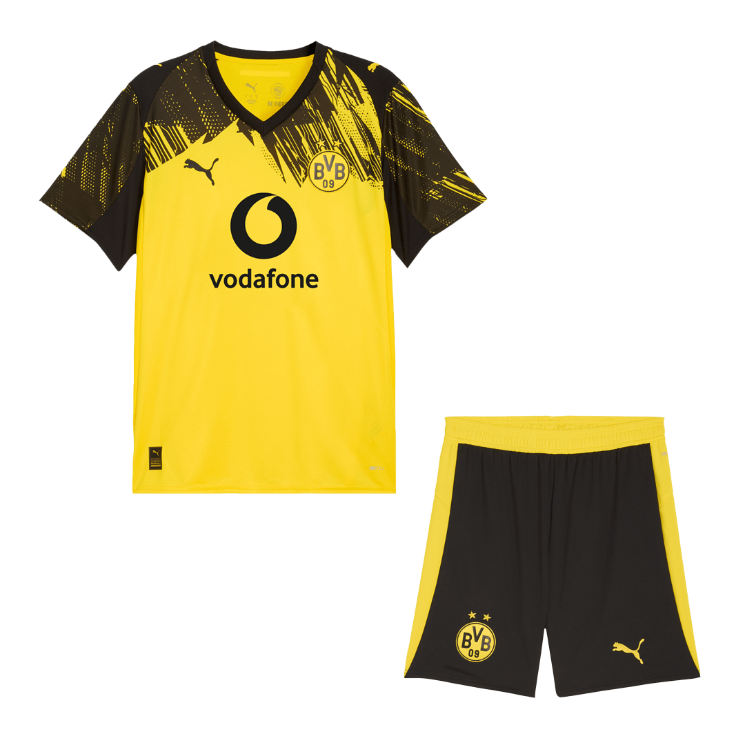 Borussia Dortmund Home Soccer Jersey Kit(Jersey+Shorts) 2025/26 - Soccerdeal