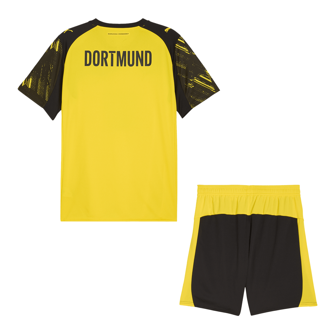 Borussia Dortmund Home Soccer Jersey Kit(Jersey+Shorts) 2025/26 - Soccerdeal