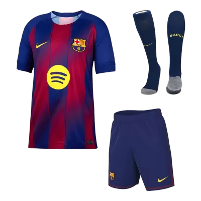 Barcelona Home Soccer Jersey Kit(Jersey+Shorts+Socks) 2025/26 - Soccerdeal