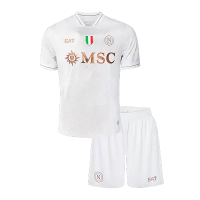 Kid's Napoli Away Soccer Jersey Kit(Jersey+Shorts) 2025/26 - Soccerdeal