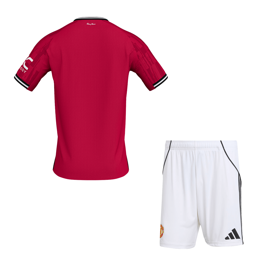 Manchester United Home Soccer Jersey Kit(Jersey+Shorts) 2025/26 - Soccerdeal