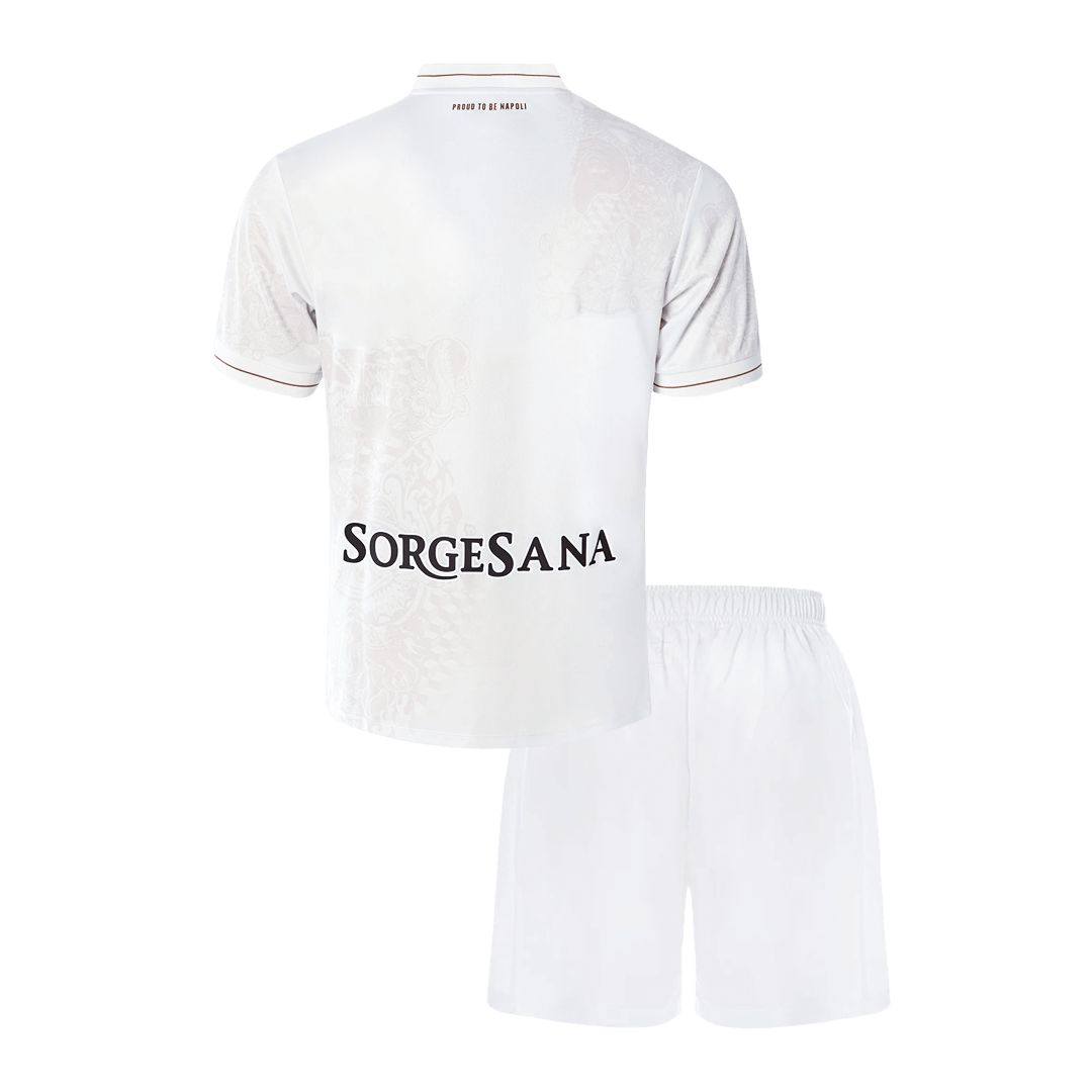 Kid's Napoli Away Soccer Jersey Kit(Jersey+Shorts) 2025/26 - Soccerdeal