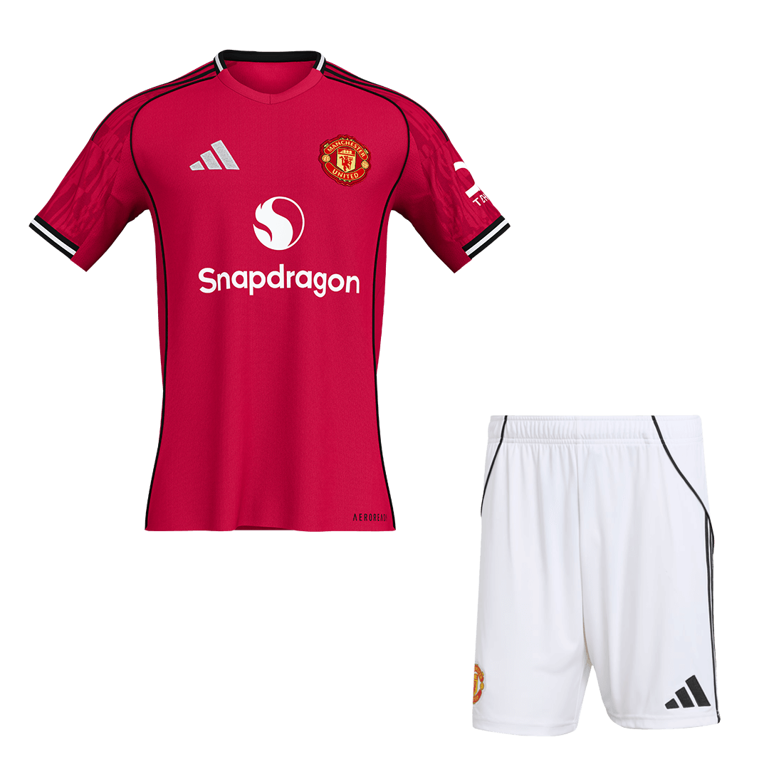 Manchester United Home Soccer Jersey Kit(Jersey+Shorts) 2025/26 - Soccerdeal