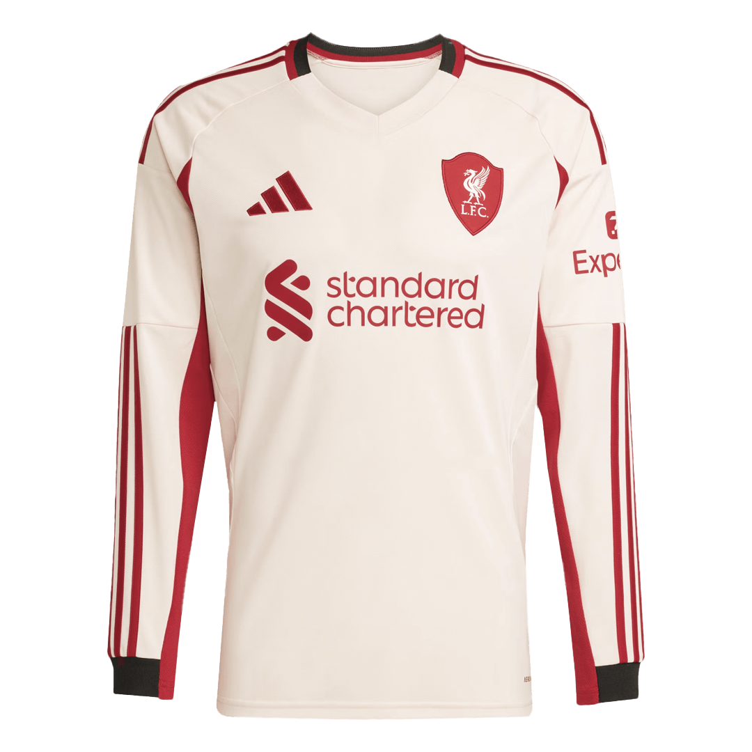 Liverpool Away Long Sleeve Soccer Jersey 2025/26 - Soccerdeal