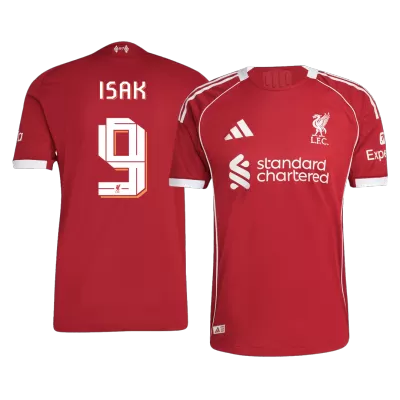 Authentic ISAK #9 Liverpool Home Soccer Jersey 2025/26 - Soccerdeal